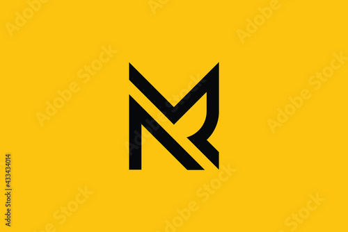 MR logo letter design on luxury background. RM logo monogram initials letter concept. MR icon logo design. RM elegant and Professional letter icon design on background. M R RM MR