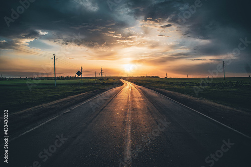 sunset on the road © Алексей Коротеев