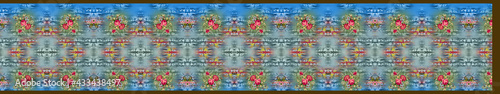 Digital textile saree design and colourfull background 