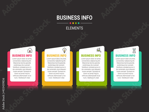 Business data visualization. timeline infographic icons designed for abstract background template. vector banner can be used for workflow layout, diagram,presentation, education or any number option.
