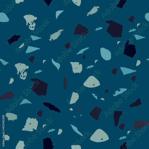 Terrazzo seamless pattern. Brown classic flooring