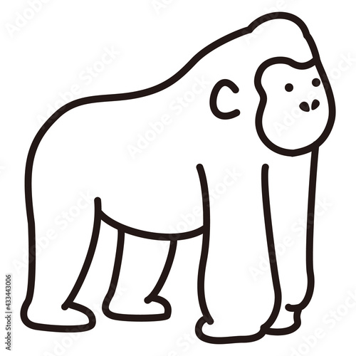 ゴリラ　かわいいイラスト