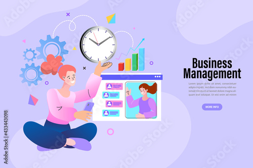 Businessman walking on stair. Graph to success. Man in a suit with a suitcase. Business growing. ales growth, investment. Vector flat design.