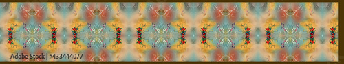 Digital textile saree design and colourfull background  © PRATIK