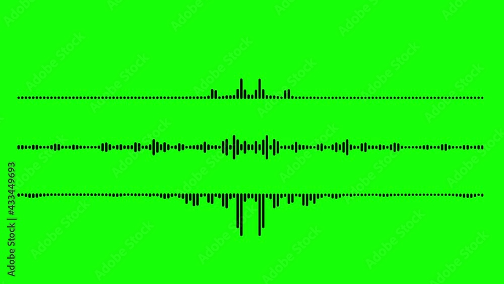 Sound wave equalizer green screen, Color music equalizer, 4k. Stock ビデオ