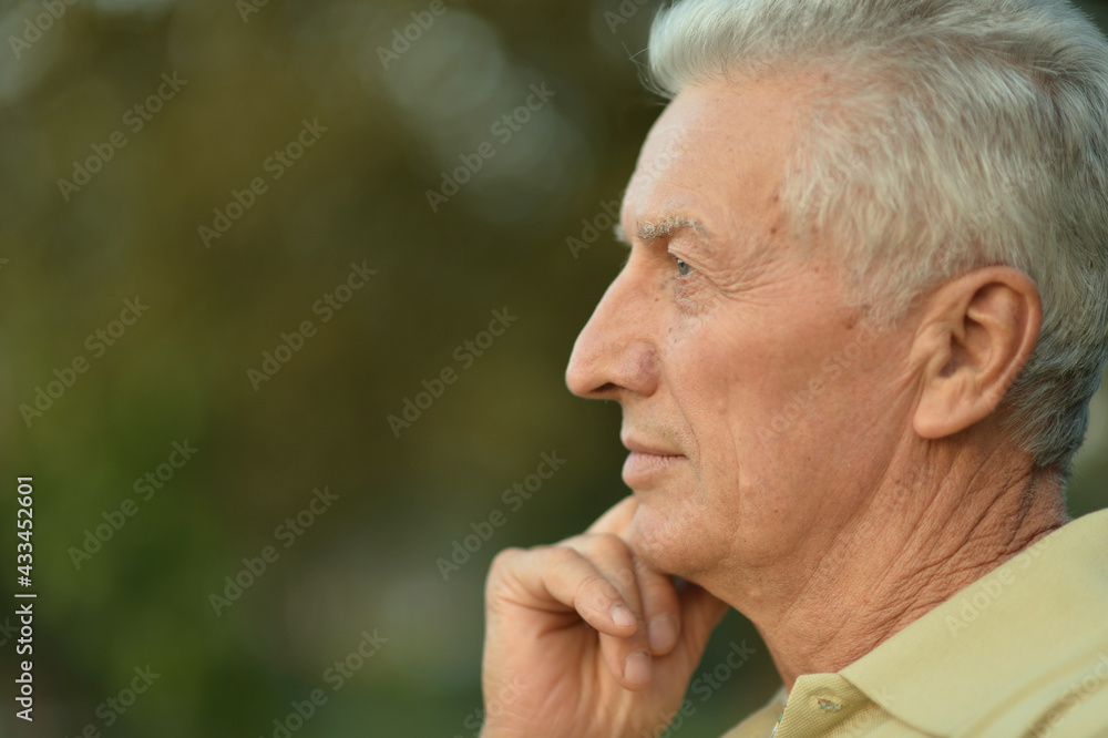 portrait of sad senior man thinking portrait of sad senior man thinking