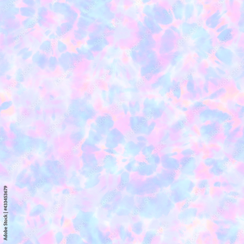 Tie dye shibori seamless pattern. Watercolour abstract texture.