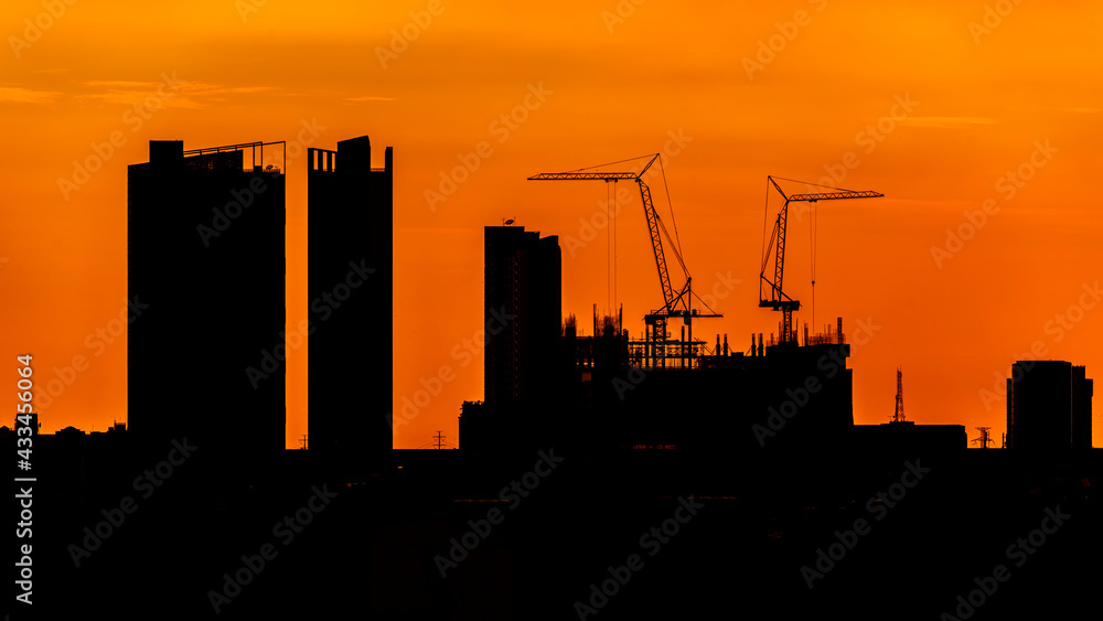 silhouette of a building