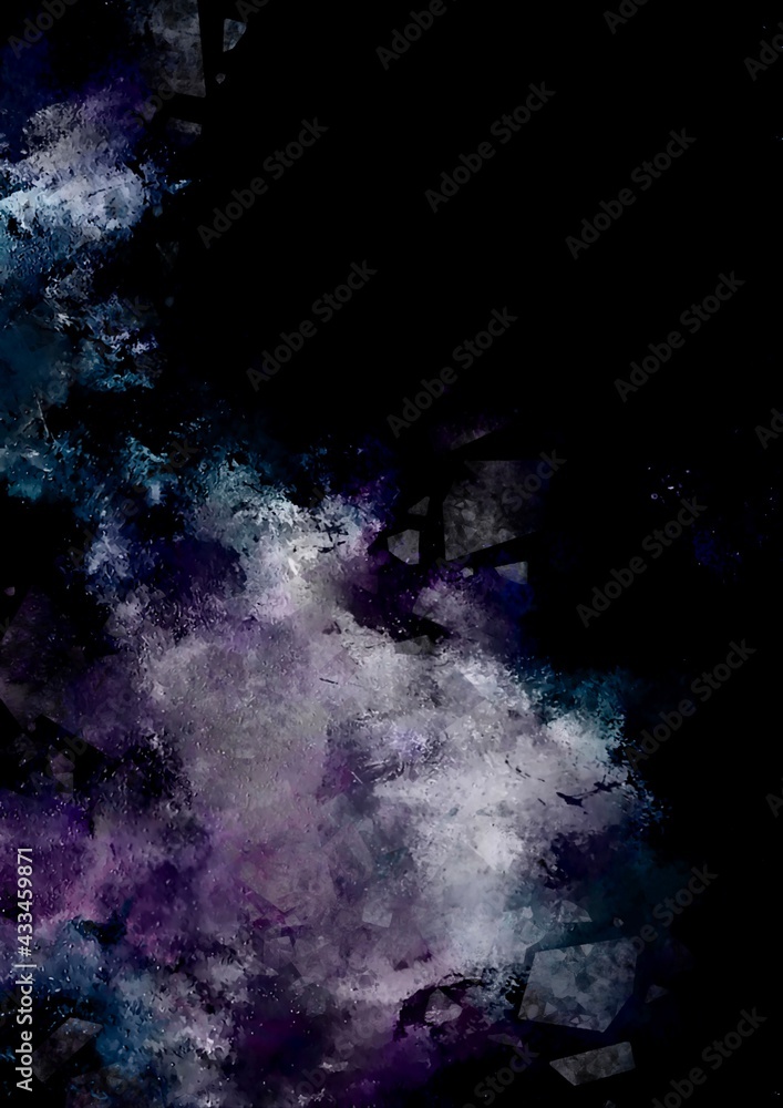 暗闇に光る幻想的な薄紫の宝石テクスチャ背景