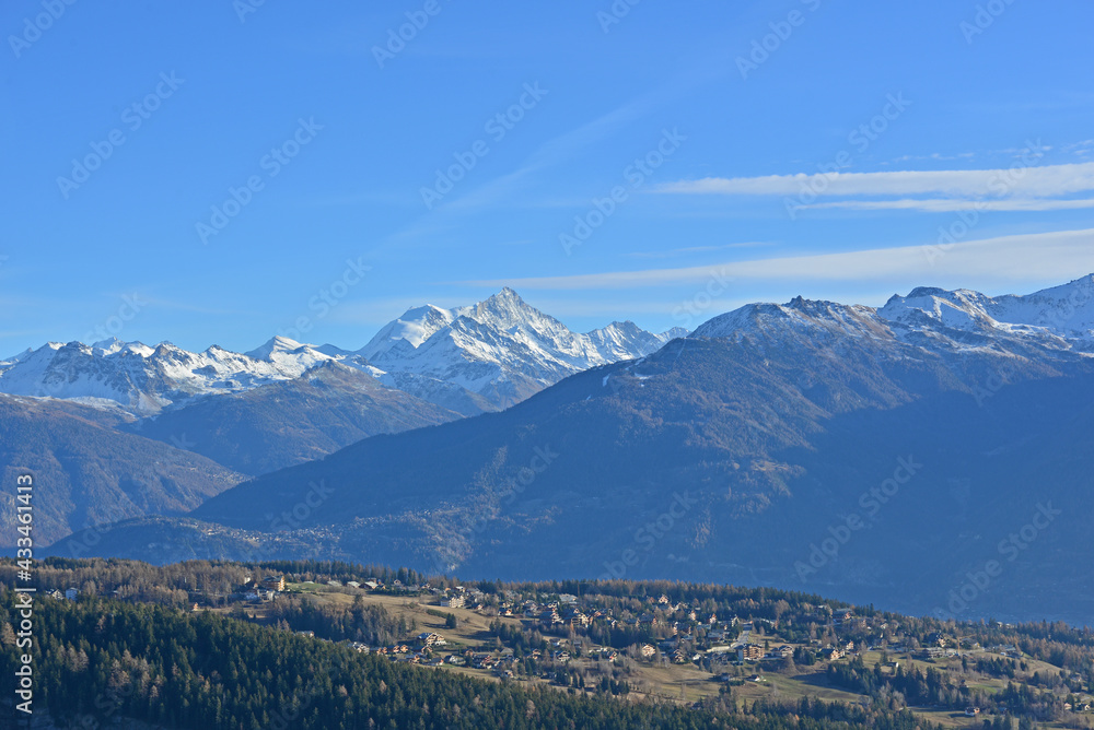 Lens and the Weisshorn