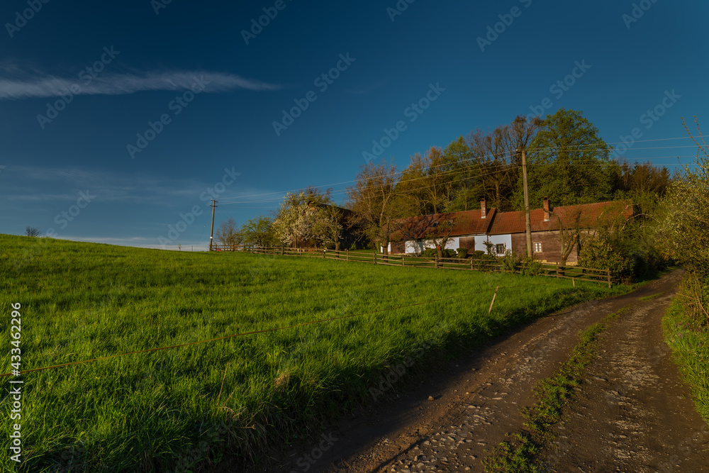 Meadows over Vizovice town with sunrise and fresh color air in east Moravia Meadows over Vizovice town with sunrise and fresh color air in east Moravia