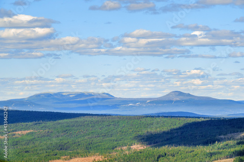 Aerial landscape view at mountains at Idre in Sweden © Lars Johansson
