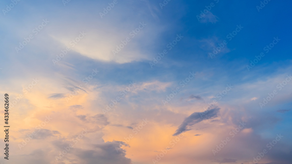 Beautiful sky with cloud before sunset,sky with clouds and sun Beautiful sky with cloud before sunset,sky with clouds and sun