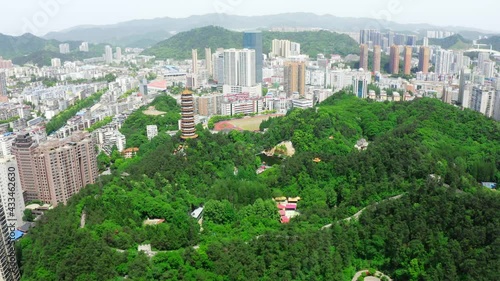 Aerial view of  Shiyan City  Hubei Provinve China photo