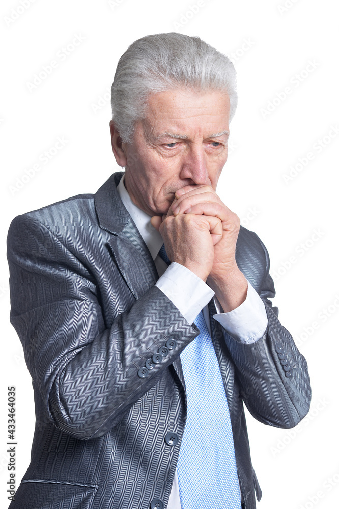 portrait of thinking senior businessman portrait of thinking senior businessman