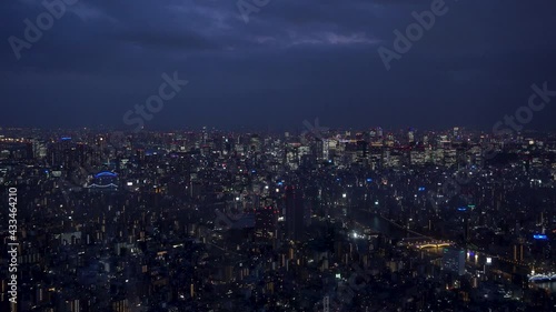 Wallpaper Mural Stunning night view of Tokyo sprawl with Sumidagawa river Torontodigital.ca