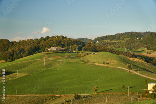 Countryside, summer landscape near Modena, Emilia-Romagna, Italy. 