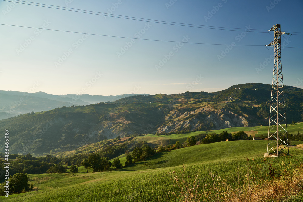 Summer landscape near Modena, Emilia-Romagna, Italy. 