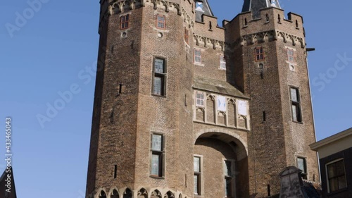 Sassenpoort, Saxon Gate, gatehouse city wall of Zwolle, tilt up