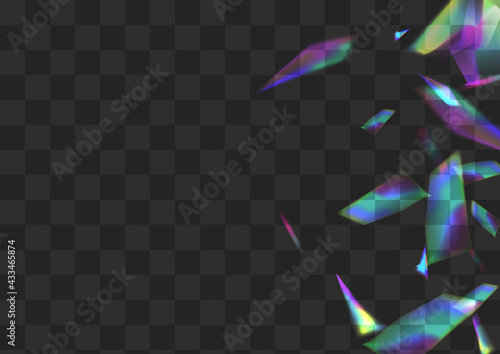 Hologram Glitch Vector Transparent Background.