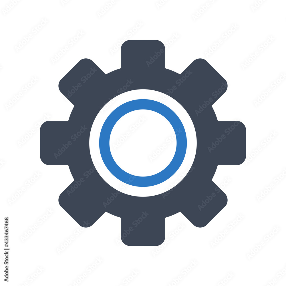 Gear icon vector graphic illustration Gear icon vector graphic illustration