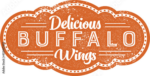 Buffalo Chicken Wings Menu Stamp