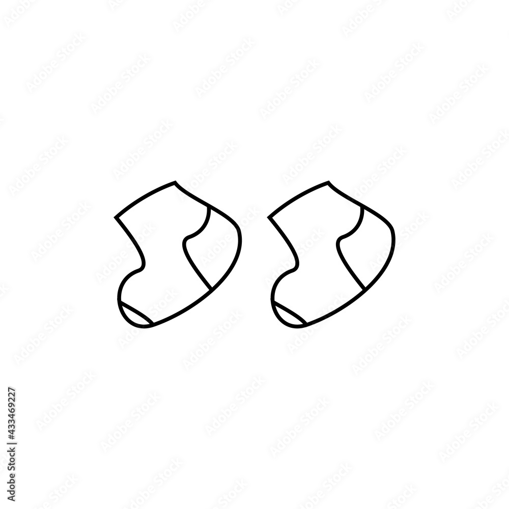 Stockings line icon. Simple style Christmas holiday poster background symbol. Logo design element. T-shirt printing. Vector for sticker. Stockings line icon. Simple style Christmas holiday poster background symbol. Logo design element. T-shirt printing. Vector for sticker.