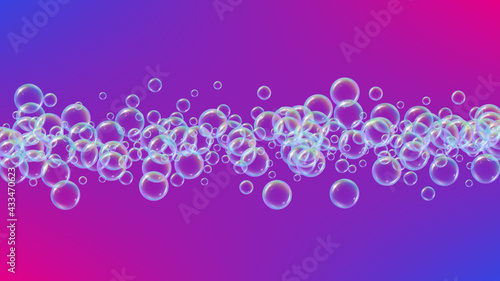 Soap foam. Detergent bath bubble and suds for bathtub. Shampoo.