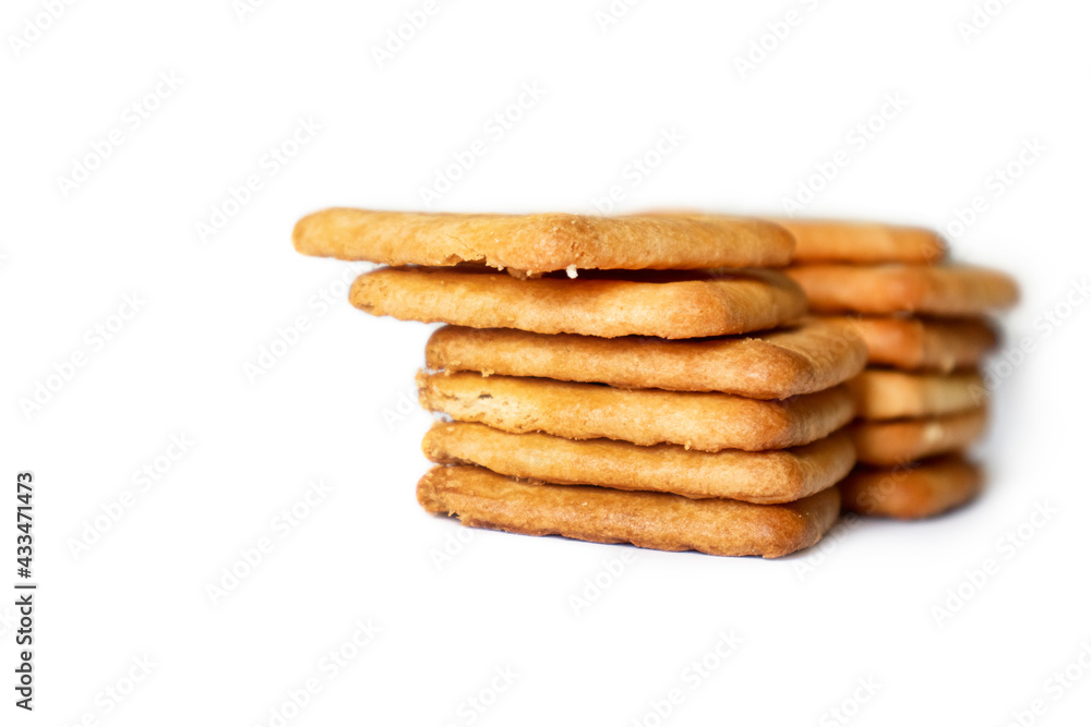 cashew cookies on white indian biscuits wheat biscuits in the plate white background cashew cookies on white indian biscuits wheat biscuits in the plate white background