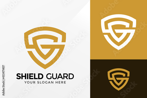 SG Shield Guard Monogram Logo Design, Brand Identity logos vector, modern logo, Logo Designs Vector Illustration Template