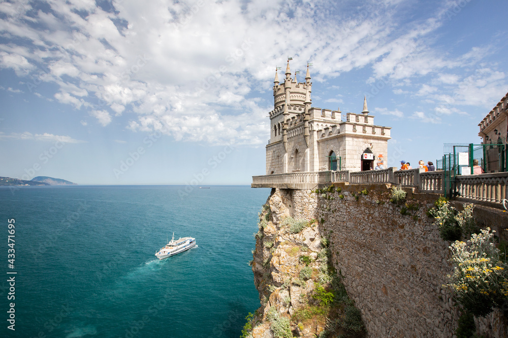 Castle Swallow's Nest in Crimea. Yalta. Black Sea.