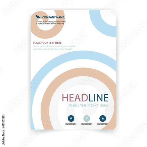 Document cover template with stylish geometric stripes. Cover in a minimalist style. Universal cover Designs for Annual Report, Brochures, Flyers, Presentations, Leaflet, Magazine.