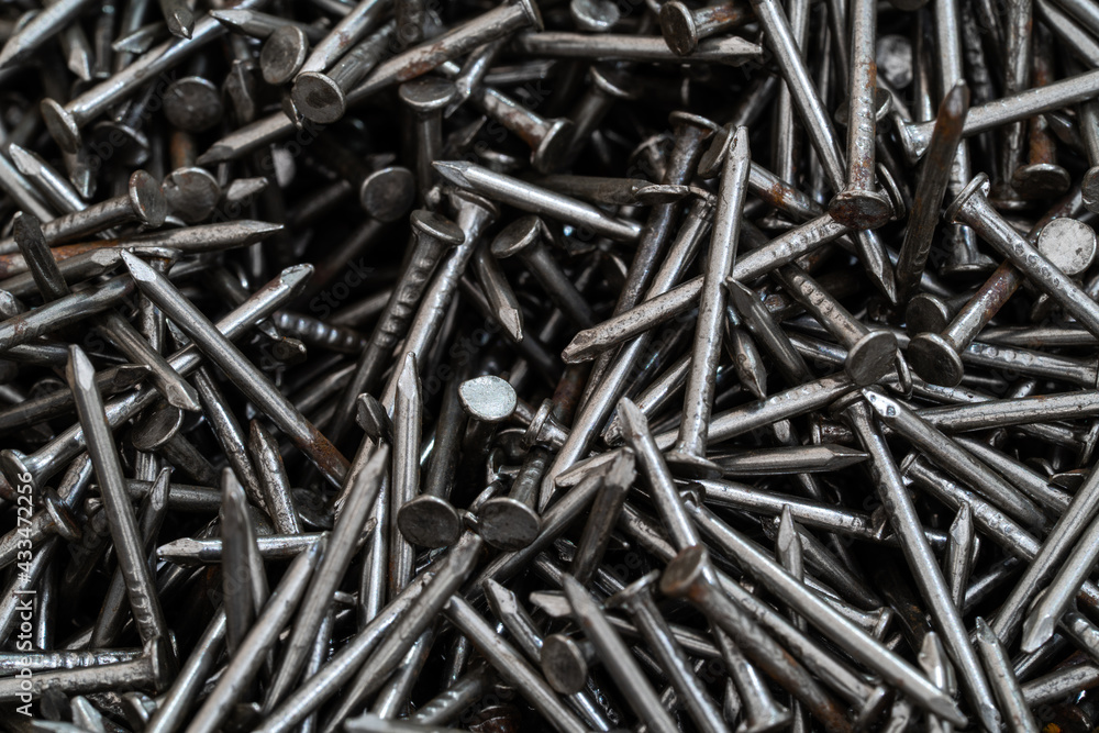 Macrophotography from a set of nails piled up. Sharp photo. Macrophotography from a set of nails piled up. Sharp photo.