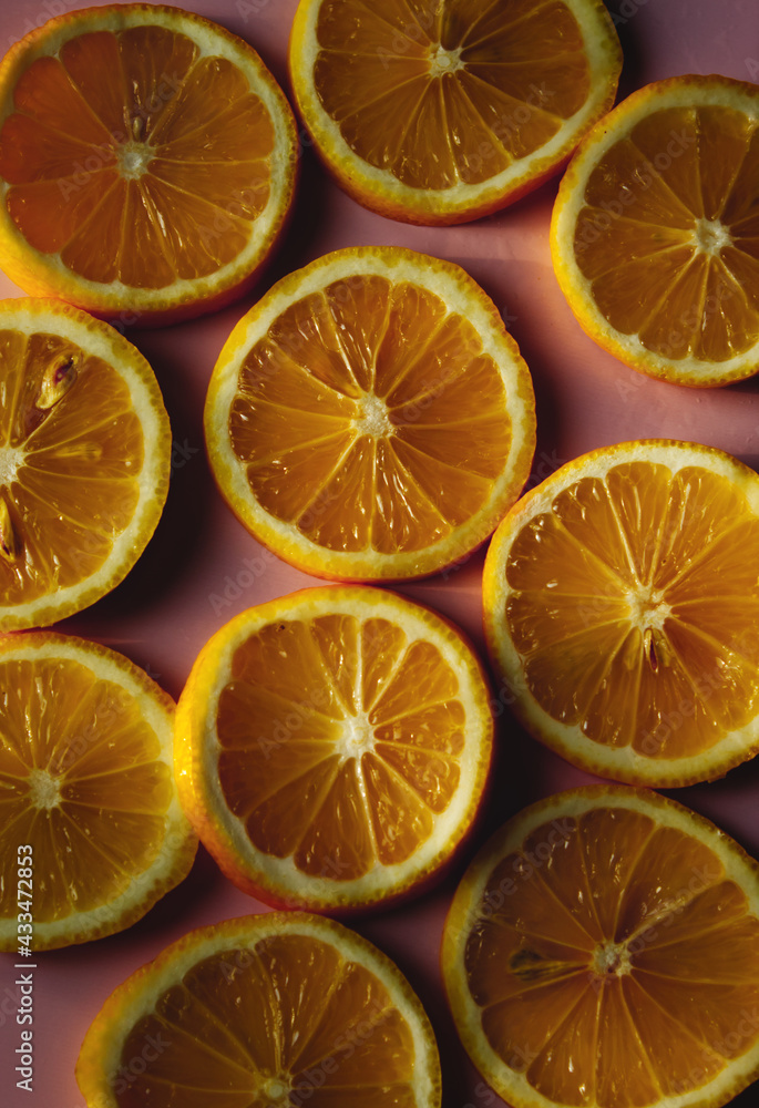 Slices of a lemon, fruits, healthy Slices of a lemon, fruits, healthy