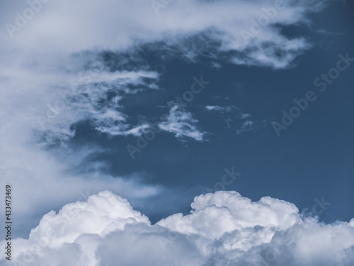 Storm clouds background - dramatic sky - zoom and details on clouds - free space to write - high resolution photo