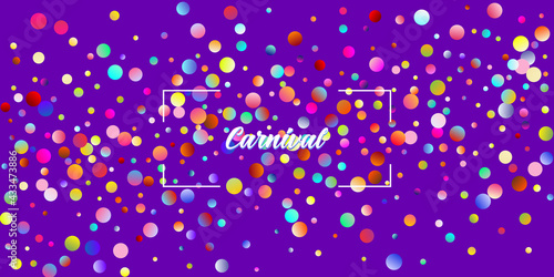 Carnival Confetti Explosion Vector Background. Falling Color Tinsel, Fiesta Celebration Design.
