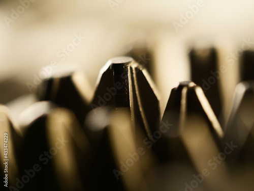 Canvastavla Close up studio shot of drill bits