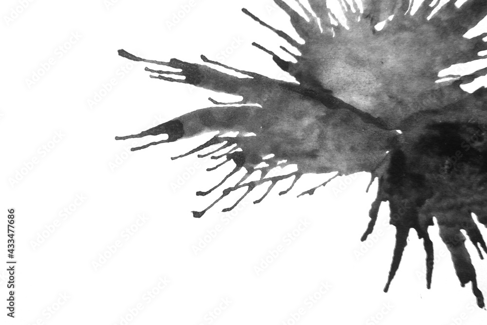 Detail of black ink on paper Detail of black ink on paper