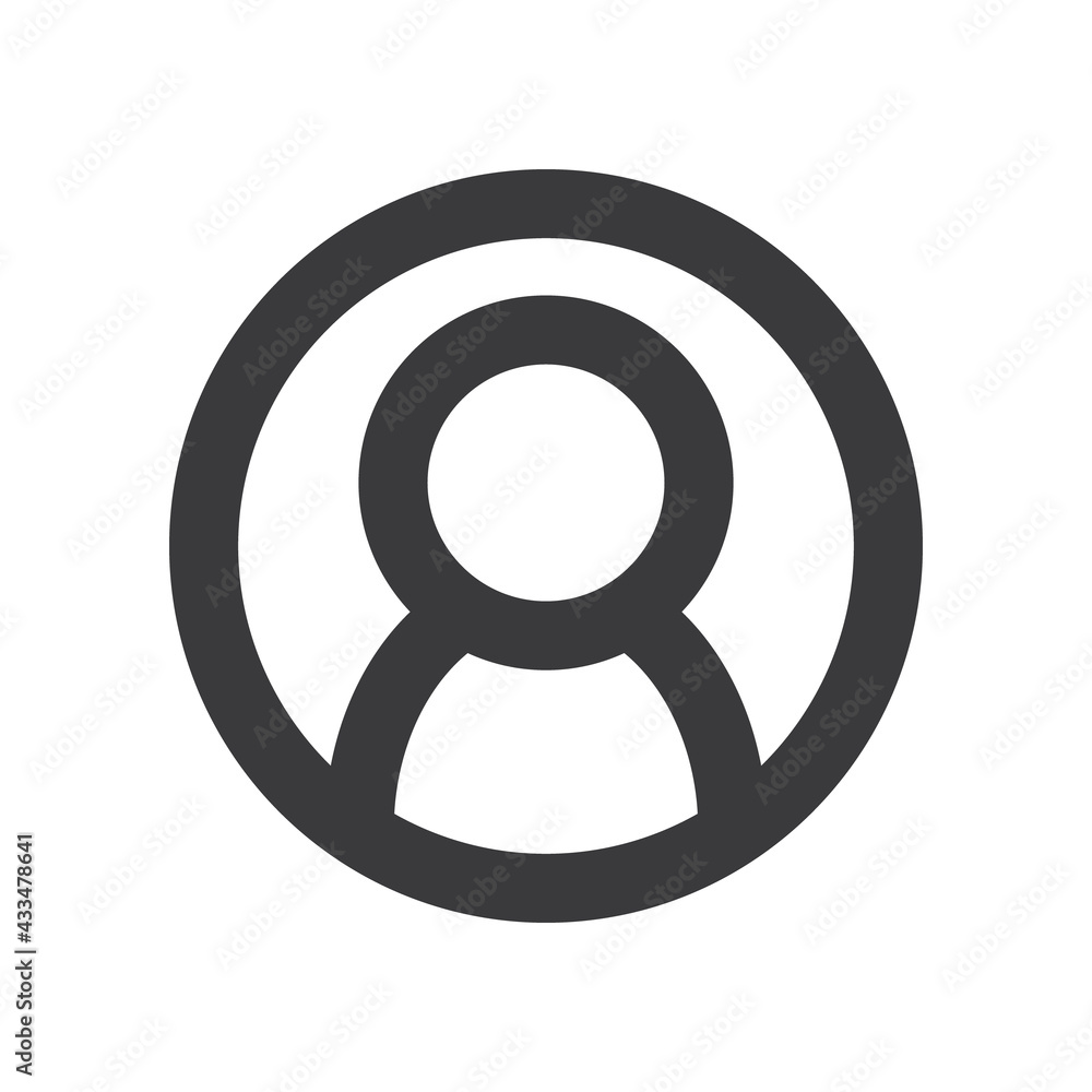 User icon. Human person symbol. Avatar log in vector sign