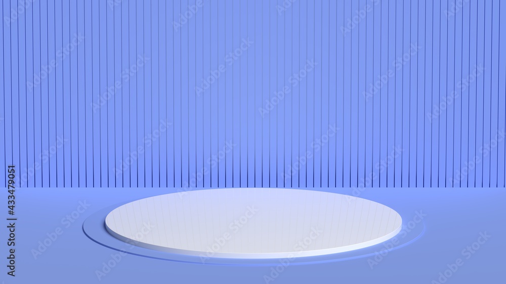 Obraz premium minimalistic composition room studio lighting pedestal demonstration 3d render