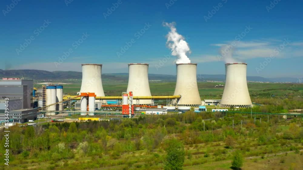 Coal power plant Tusimice in Northern Bohemia, Czech Republic. Aerial view to big source of emissions in European Union. Coal power plant Tusimice in Northern Bohemia, Czech Republic. Aerial view to big source of emissions in European Union.