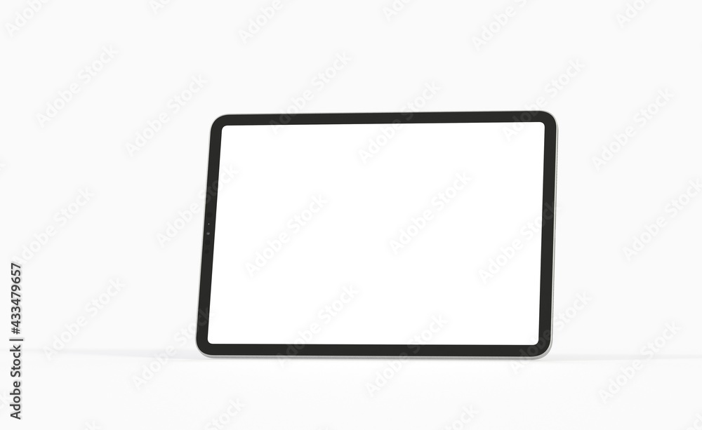 Photo 3D brandless tablet with empty screen isolated ipad Photo 3D brandless tablet with empty screen isolated ipad