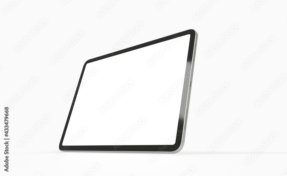 Photo 3D brandless tablet with empty screen isolated ipad Photo 3D brandless tablet with empty screen isolated ipad