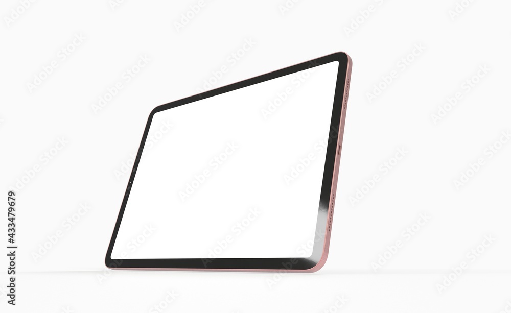 Photo 3D brandless tablet with empty screen isolated ipad Photo 3D brandless tablet with empty screen isolated ipad