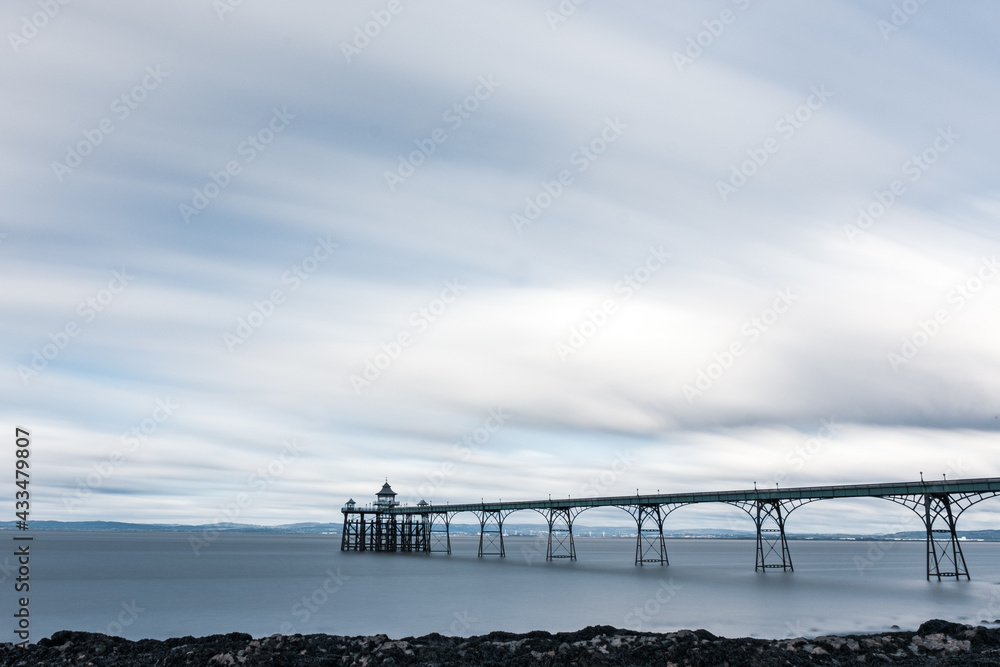 The Victorian Pier In Clevedon In Long Exposure