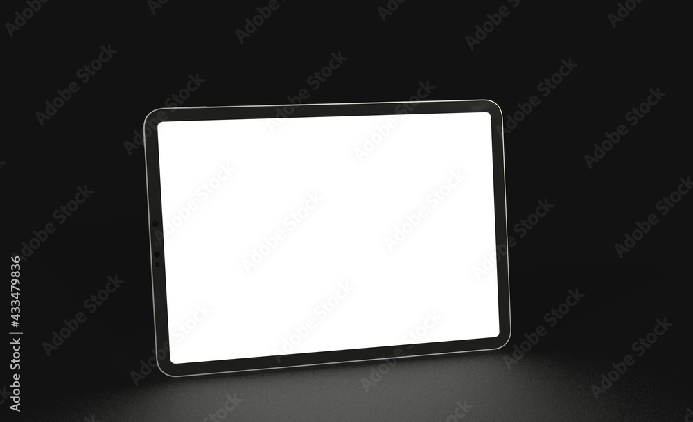 Tablet 3d computer with blank screen illustration Tablet 3d computer with blank screen illustration