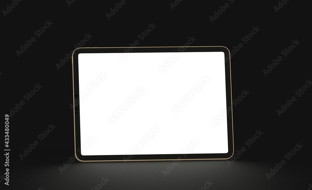 Tablet 3d computer with blank screen illustration Tablet 3d computer with blank screen illustration