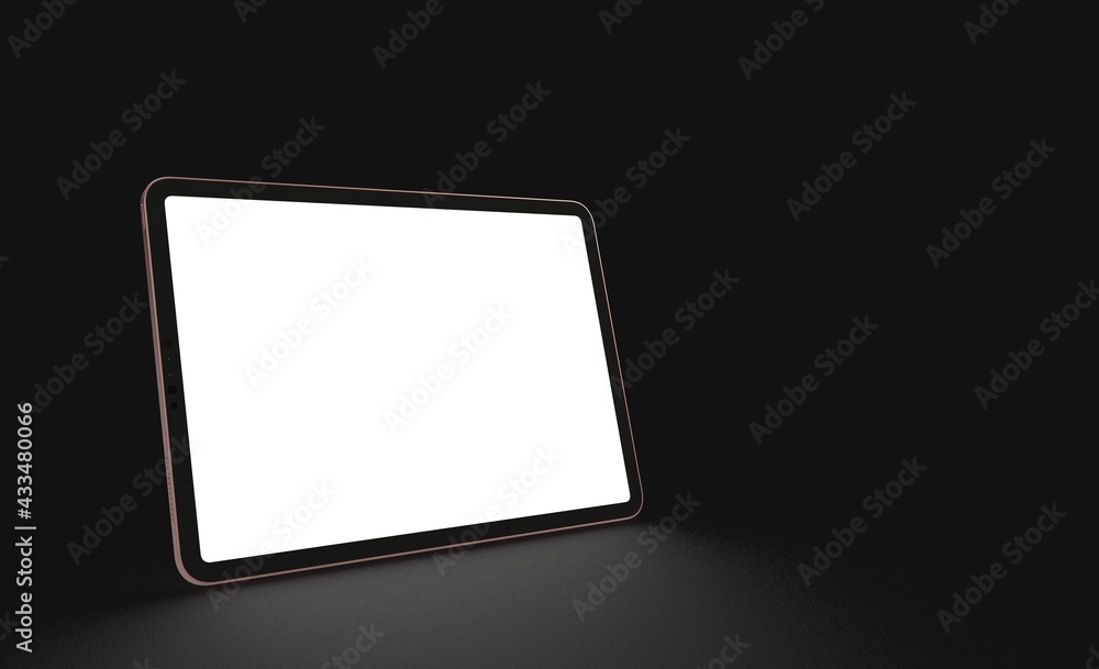 Tablet 3d computer with blank screen illustration Tablet 3d computer with blank screen illustration