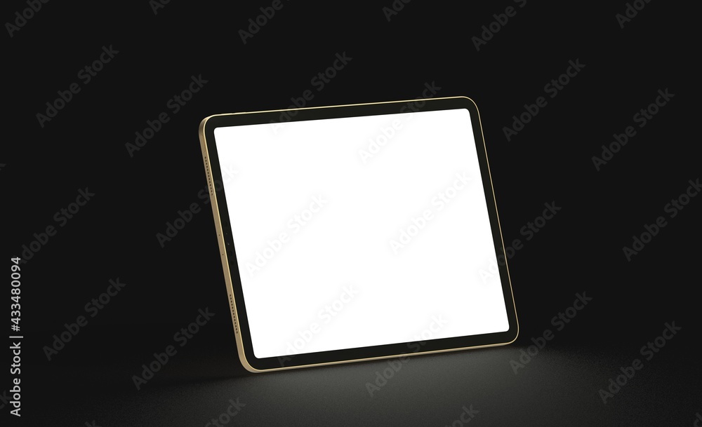 Tablet 3d computer with blank screen illustration Tablet 3d computer with blank screen illustration