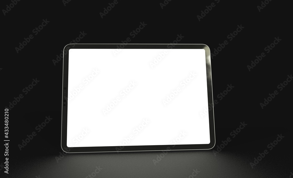 Tablet 3d computer with blank screen illustration Tablet 3d computer with blank screen illustration